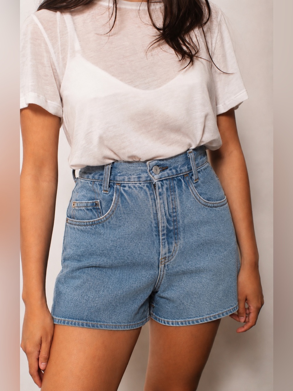 Vintage Esprit High Rise Denim Shorts Light Wash Jean Women’s 24 90s